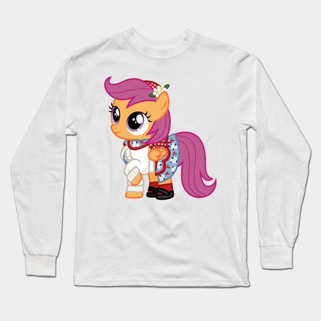 Scootaloo as Emily Bennett Long Sleeve T-Shirt by CloudyGlow